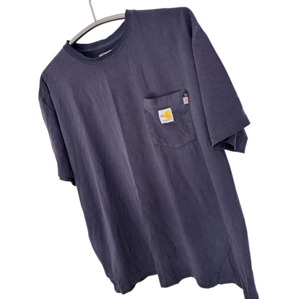 Carhartt Men's Heavyweight Navy Blue Workwear Pocket T-Shirt Size XL Tall - Picture 3 of 10